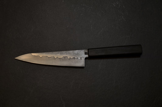 Santoku honyaki kuro-hamon 185mm